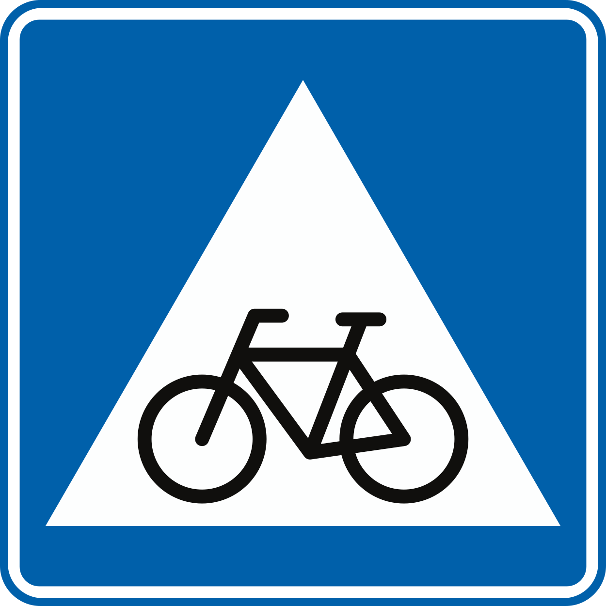 Radfahrerüberweg.