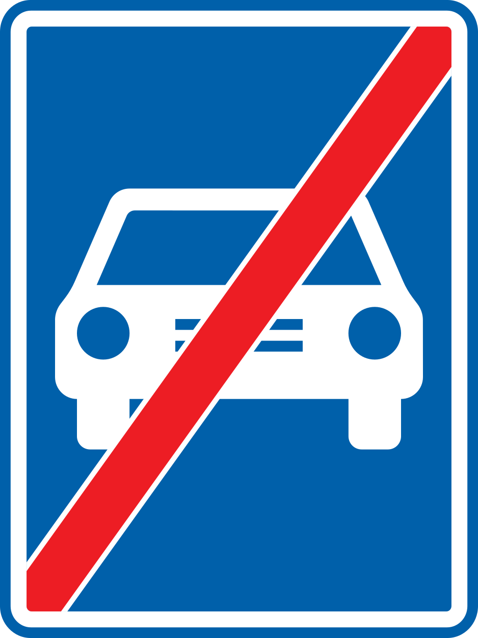 Ende der Kraftfahrstraße.
