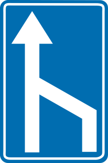 Ende eines Fahrstreifens.