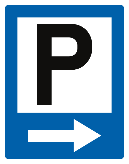 Richtung zum Parkplatz.