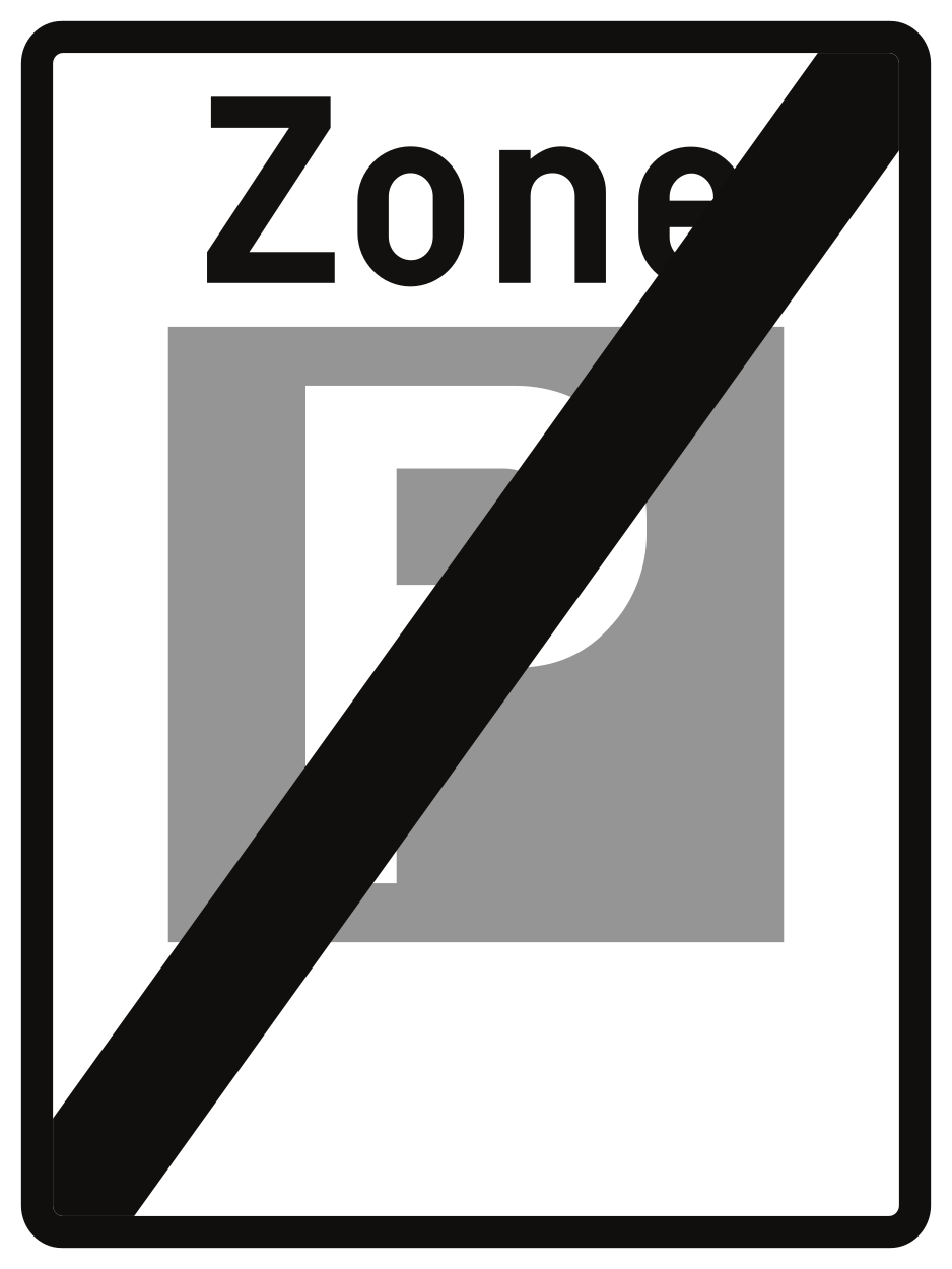 Ende der Parkzone.