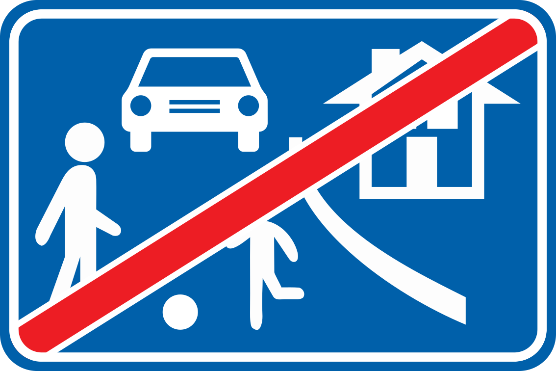 Ende des Wohngebiets.