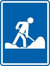 Yol çalışması başlangıcı.