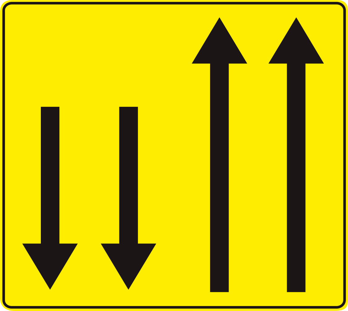 Übersicht der temporären Fahrstreifen.