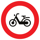 Mopedler yasaktır.