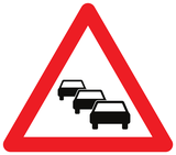 Trafik kuyruğu uyarısı.