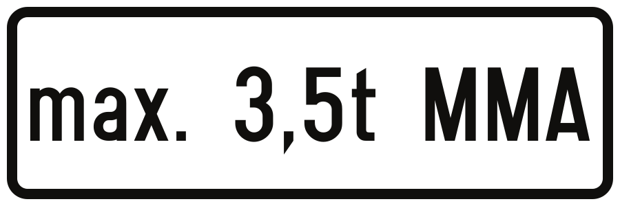 Für Fahrzeuge bis zur angegebenen zulässigen Gesamtmasse.