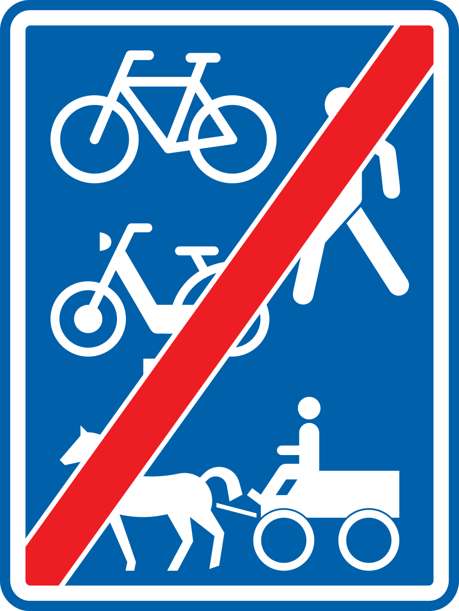 Einde van de voorbehouden weg.