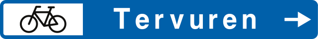 Aanbevolen route voor fietsers.