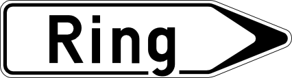 Wegwijzer naar de ringweg.