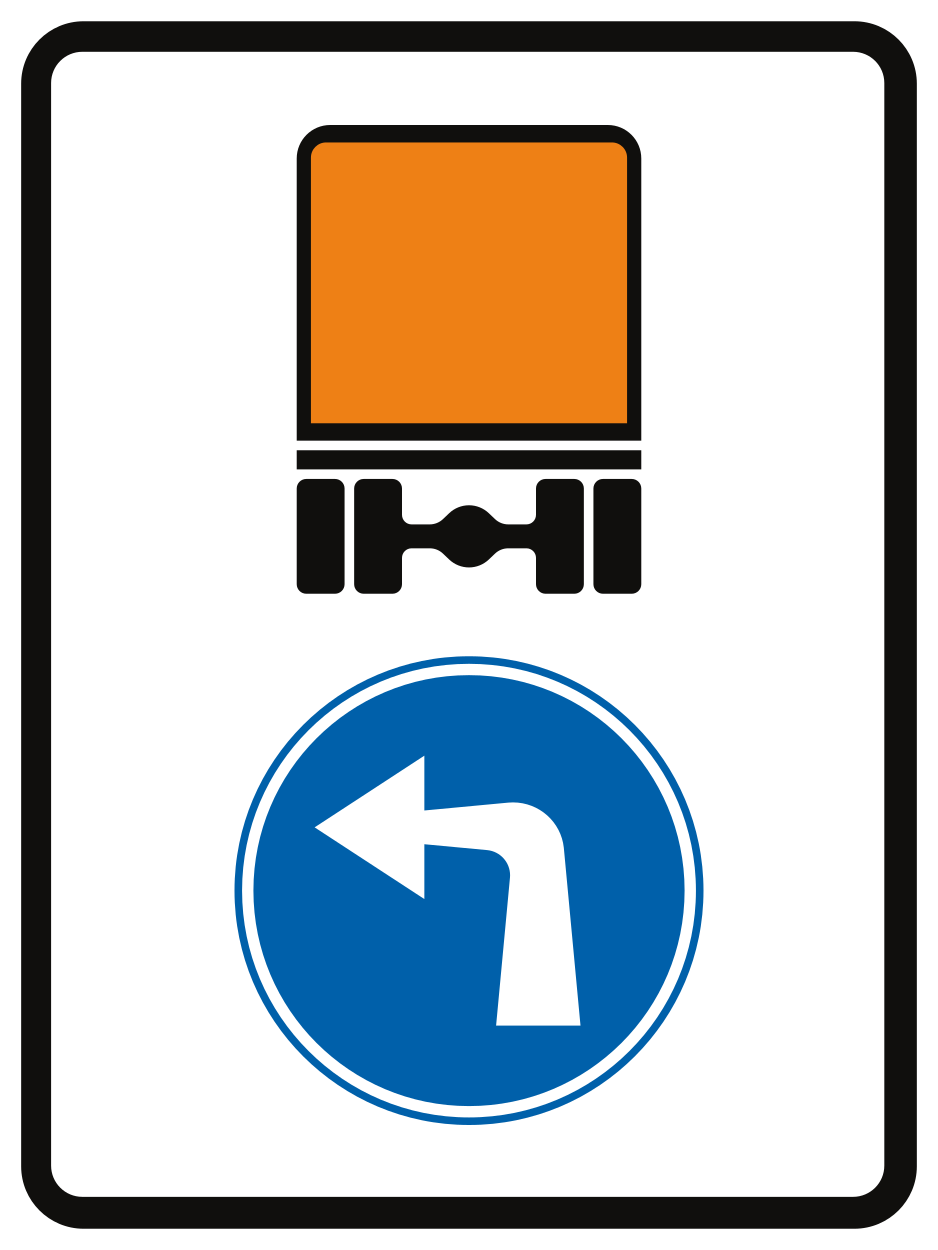 Verplichte route voor gevaarlijke goederen.