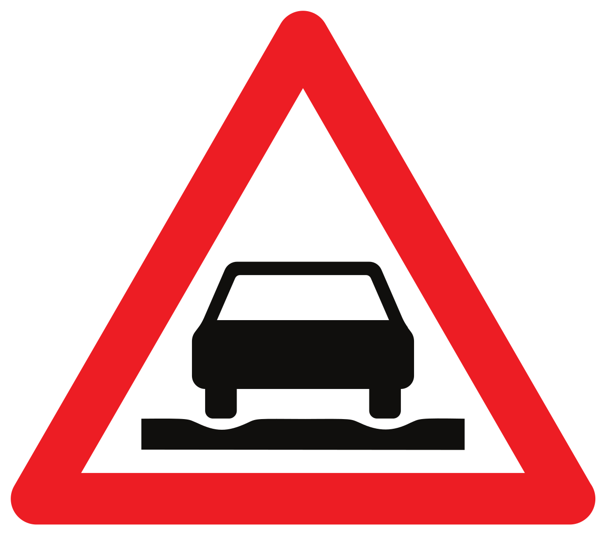 Advertencia de roderas.