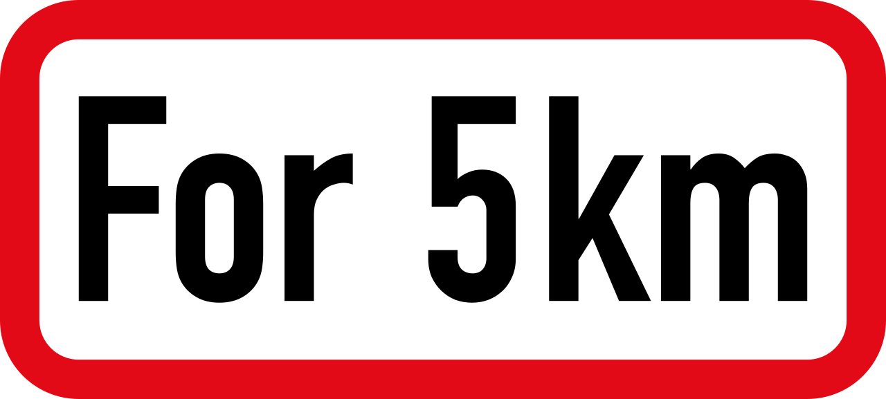 Für ... Kilometer.