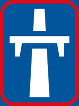 Beginn einer Kraftfahrstraße.