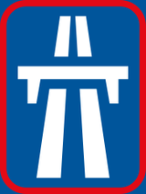 Beginn einer Autobahn.