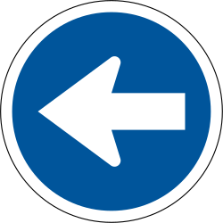 Links fahren vorgeschrieben.