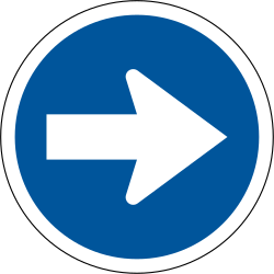 Rechts fahren vorgeschrieben.