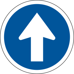 Geradeausfahren vorgeschrieben.