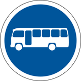Vorgeschriebener Busfahrstreifen.