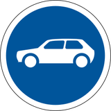 Vorgeschriebener Fahrstreifen für Pkw.