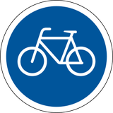 Vorgeschriebener Radweg.