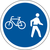 Gemeinsamer Geh- und Radweg vorgeschrieben.