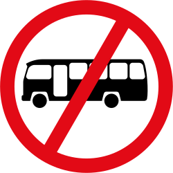 Busse verboten.
