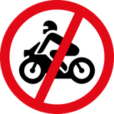 Motorräder verboten.