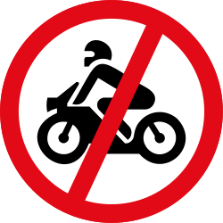 Motorräder verboten.