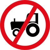Traktoren verboten.