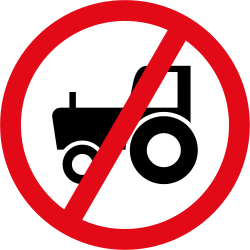 Traktoren verboten.