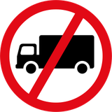 Lastwagen verboten.