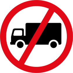 Lastwagen verboten.
