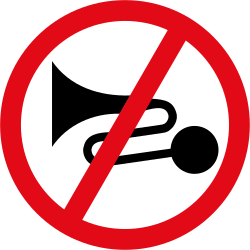 Hupen verboten.