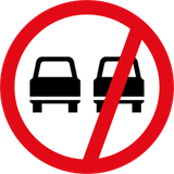 Überholen verboten.