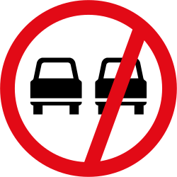 Überholen verboten.