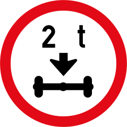 Fahrzeuge über zulässiger Achslast verboten.