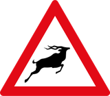 Warnung vor Wildwechsel.