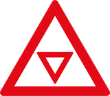 Vorfahrt gewähren voraus.
