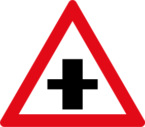 Vorfahrt an der Kreuzung.