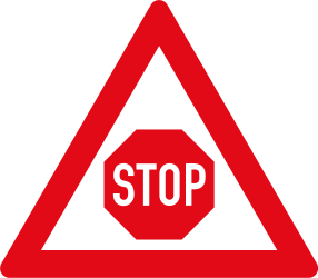 Stoppschild voraus.