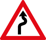 Warnung vor Kurven.