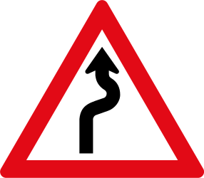 Warnung vor Kurven.
