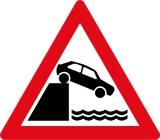 Warnung vor Kai oder Ufer.
