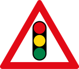 Warnung vor Ampeln voraus.
