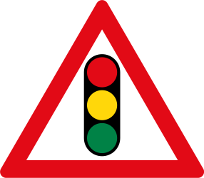 Warnung vor Ampeln voraus.
