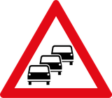 Warnung vor Verkehrsstaus.