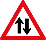 Warnung vor Gegenverkehr.